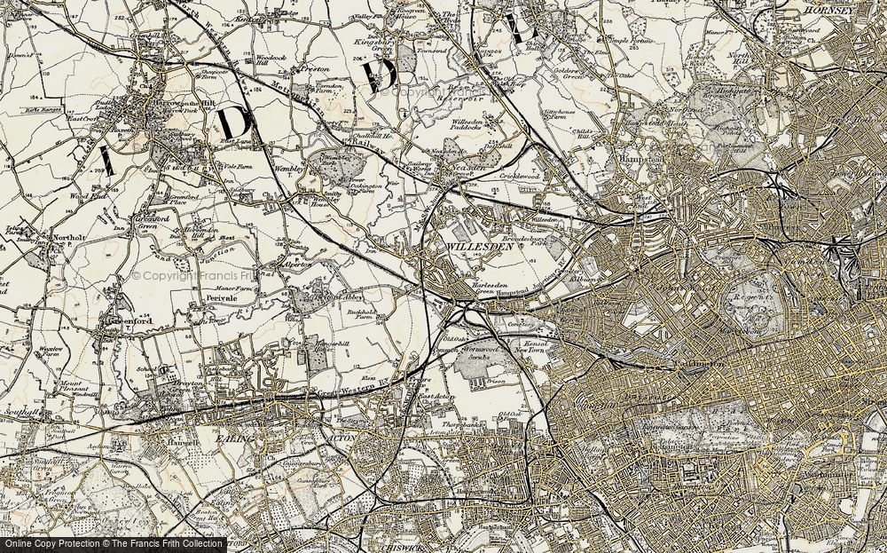 Old Map of Harlesden, 1897-1909 in 1897-1909