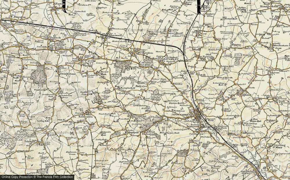 Old Map of Harleston, 1899-1901 in 1899-1901