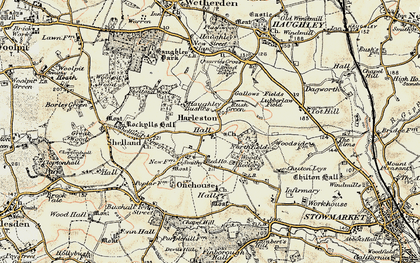 Old map of Harleston in 1899-1901