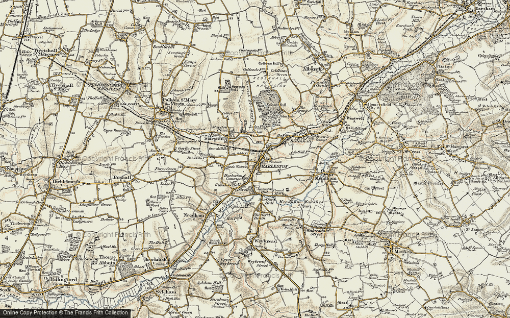 Old Map of Historic Map covering Anthills in 1901-1902