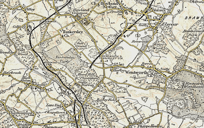 Old map of Harley in 1903