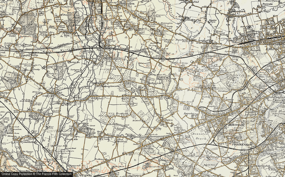 Old Map of Harlington, 1897-1909 in 1897-1909