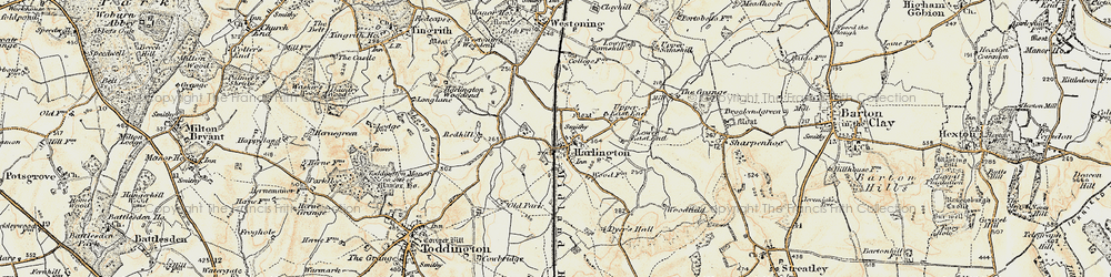Old map of Harlington in 1898-1899