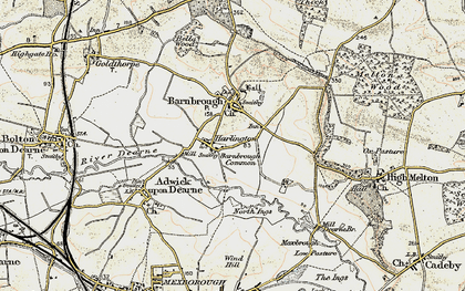 Old map of Harlington in 1903