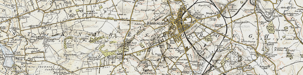 Old map of Harlow Carr in 1903-1904