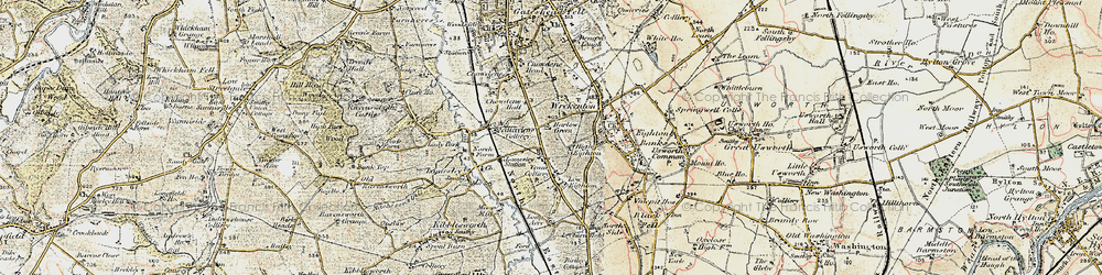 Old map of Harlow Green in 1901-1904