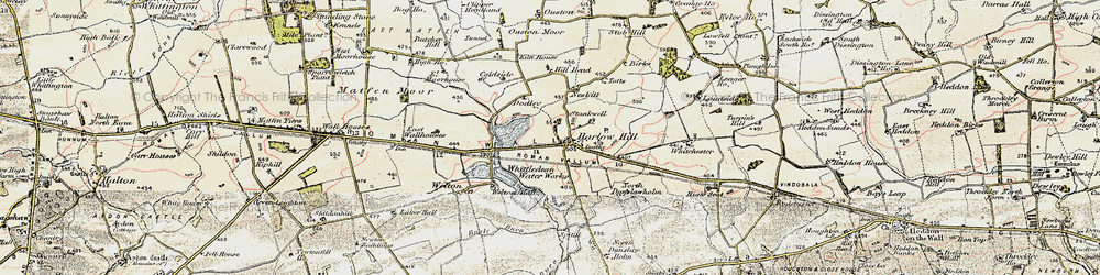Old map of East Wallhouses in 1901-1903
