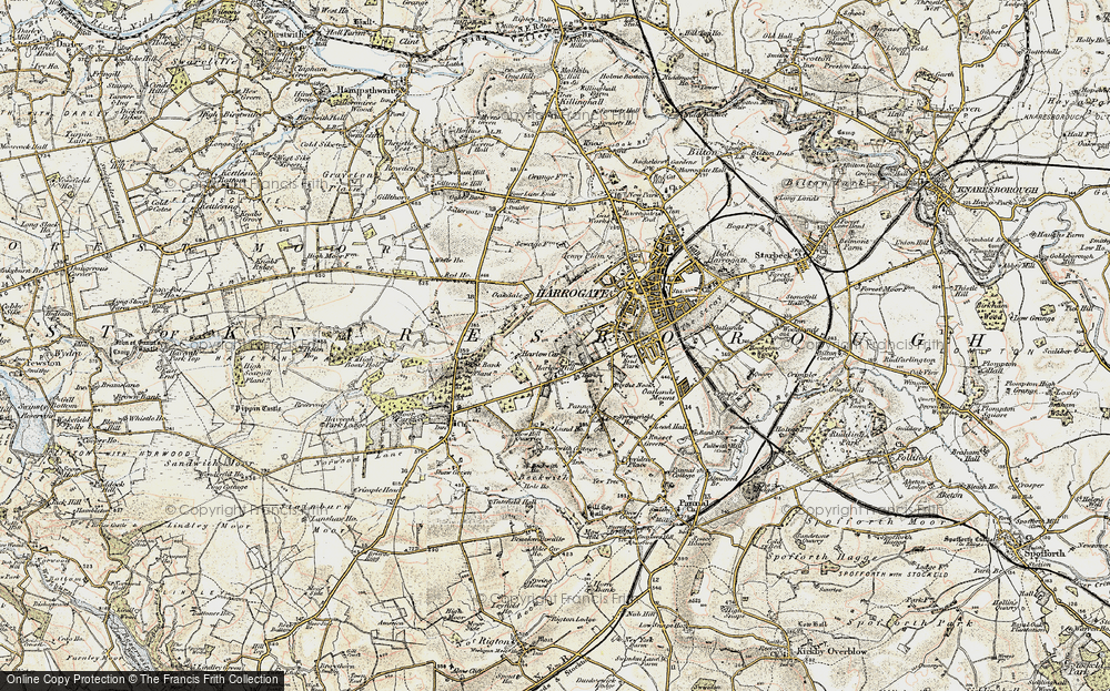 Old Map of Harlow Hill, 1903-1904 in 1903-1904