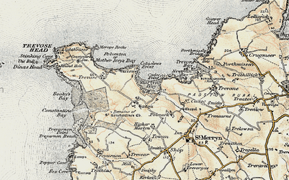 Old map of Harlyn in 1900