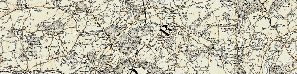 Old map of Harmer Green in 1898-1899