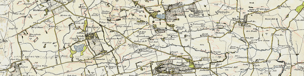 Old map of Toft Hill in 1901-1903