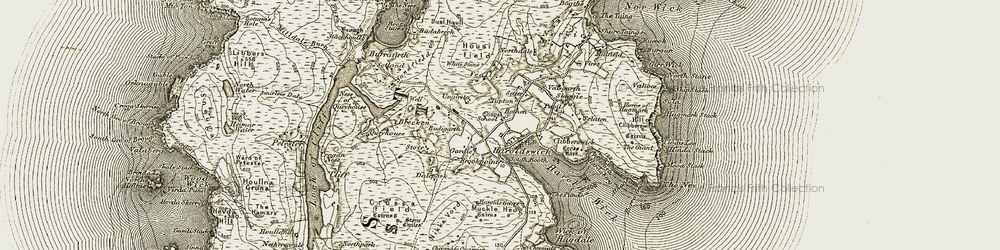 Old map of Haroldswick in 1912