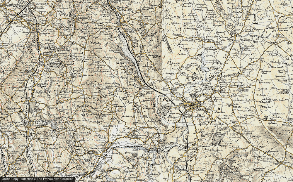 Old Map of Harper's Gate, 1902-1903 in 1902-1903