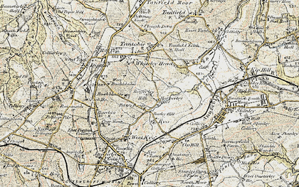Old map of Harperley in 1901-1904