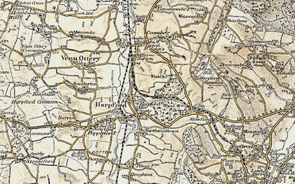 Old map of Harpford in 1899