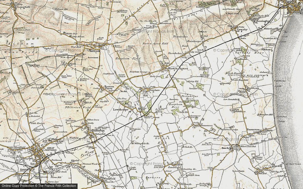 Old Map of Historic Map covering Little Kelk in 1903-1904