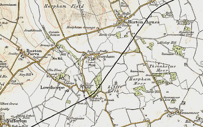 Old map of Little Kelk in 1903-1904