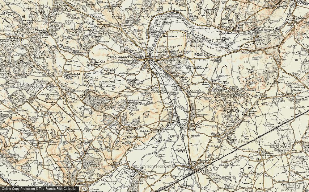 Old Map of Harpsden, 1897-1909 in 1897-1909