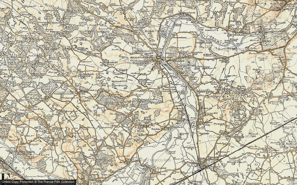 Old Map of Harpsden Bottom, 1897-1909 in 1897-1909