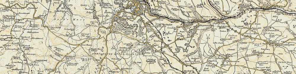 Old map of Harpur Hill in 1902-1903
