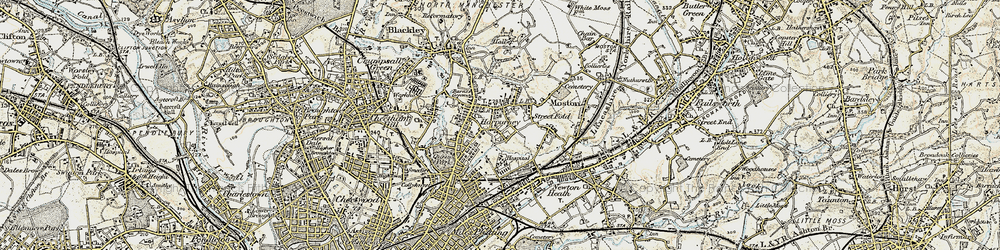 Old map of Harpurhey in 1903