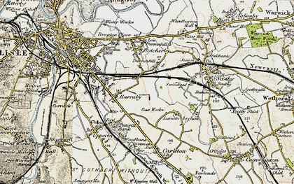 Old map of Harraby in 1901-1904