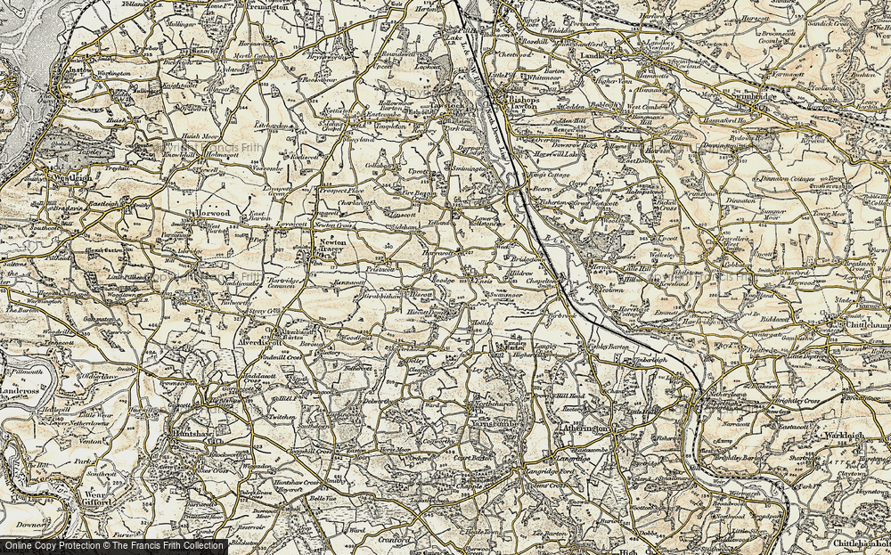 Old Map of Harracott, 1900 in 1900