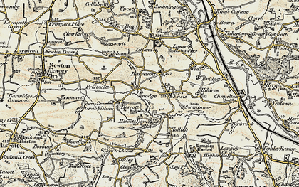 Old map of Harracott in 1900