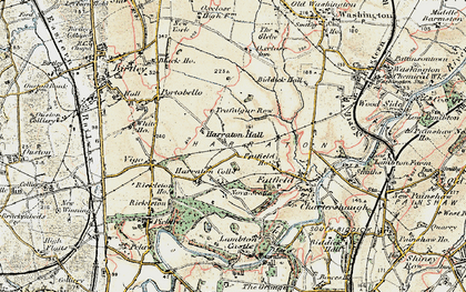 Old map of Harraton in 1901-1904