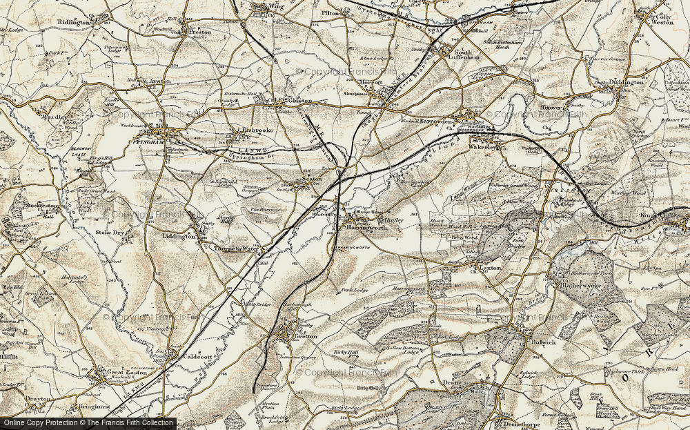 Old Map of Harringworth, 1901-1903 in 1901-1903