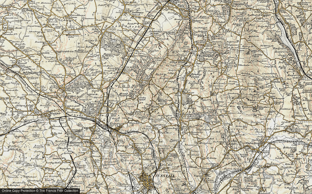 Old Map of Harriseahead, 1902-1903 in 1902-1903
