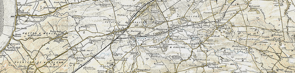 Old map of Brayton Park in 1901-1904