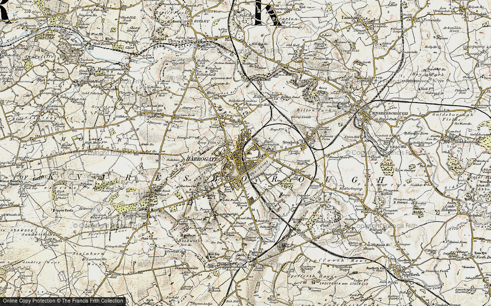 Old Map of Harrogate, 1903-1904 in 1903-1904
