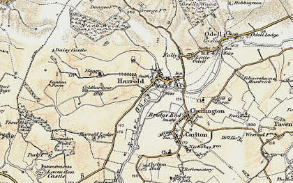 Old map of Harrold in 1898-1901