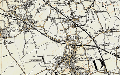 Old map of Harrow in 1897-1898