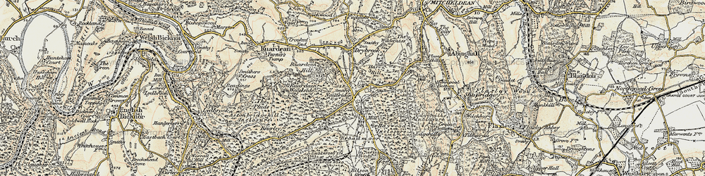 Old map of Harrow Hill in 1899-1900