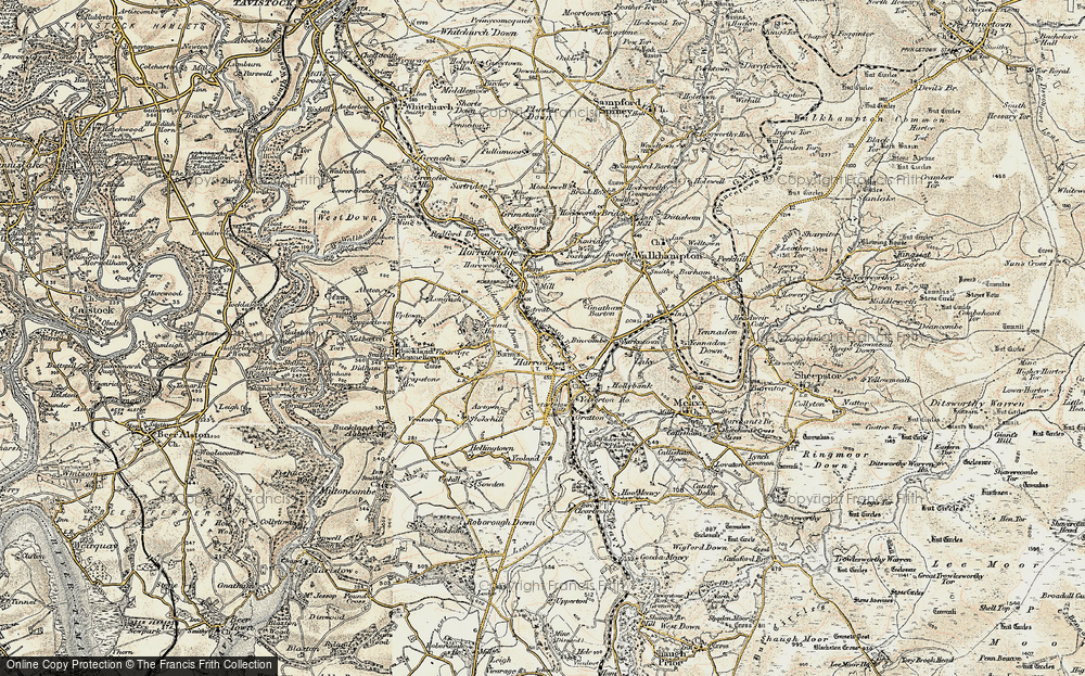 Old Map of Harrowbeer, 1899-1900 in 1899-1900