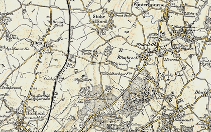 Old map of Harry Stoke in 1899