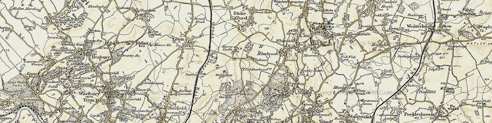 Old map of Harry Stoke in 1899