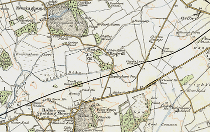 Old map of Harswell in 1903