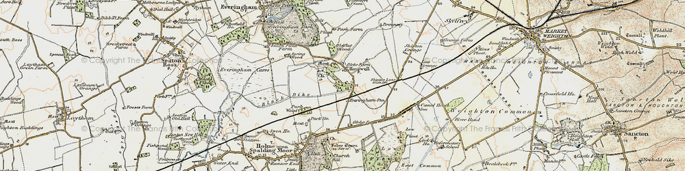 Old map of Harswell in 1903