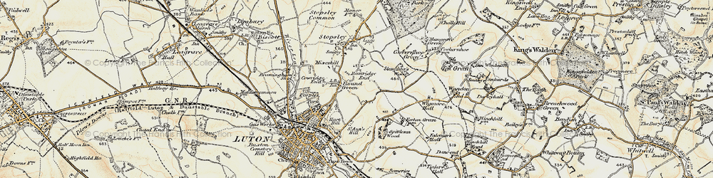 Old map of Hart Hill in 1898-1899