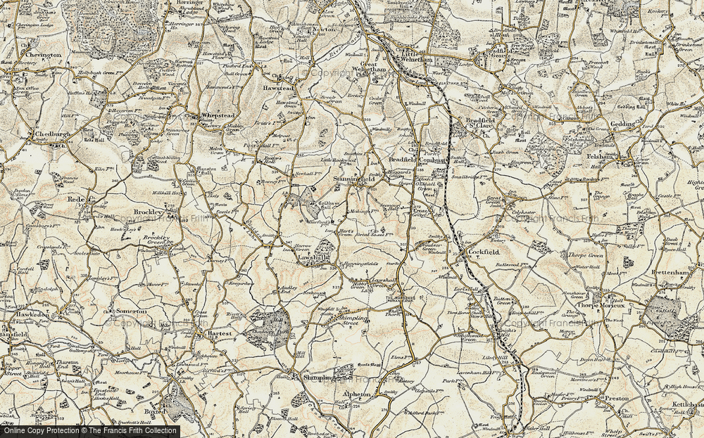 Old Map of Hart's Green, 1899-1901 in 1899-1901
