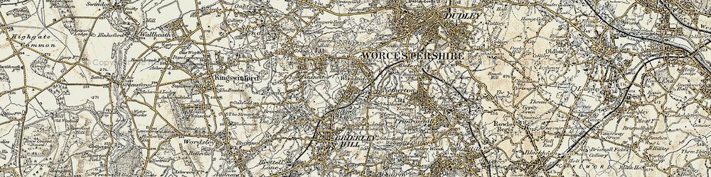 Old map of Hart's Hill in 1902