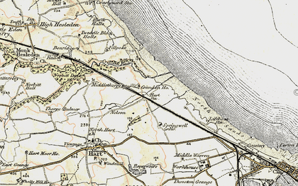 Old map of Hart Station in 1901-1904