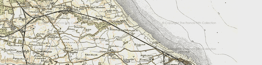 Old map of Hart Station in 1901-1904