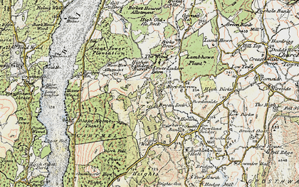 Old map of Blake Holme Plantation in 1903-1904