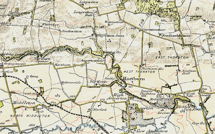 Old map of Angerton North Moor in 1901-1903