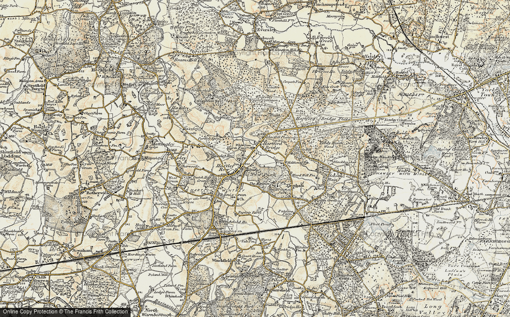 Old Map of Hartfordbridge, 1897-1909 in 1897-1909