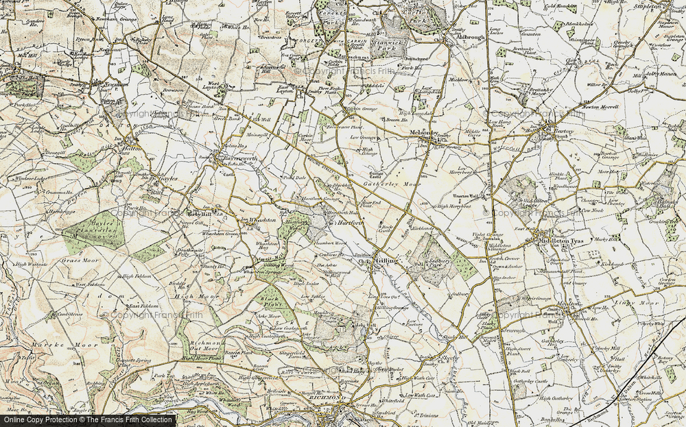 Old Map of Hartforth, 1903-1904 in 1903-1904